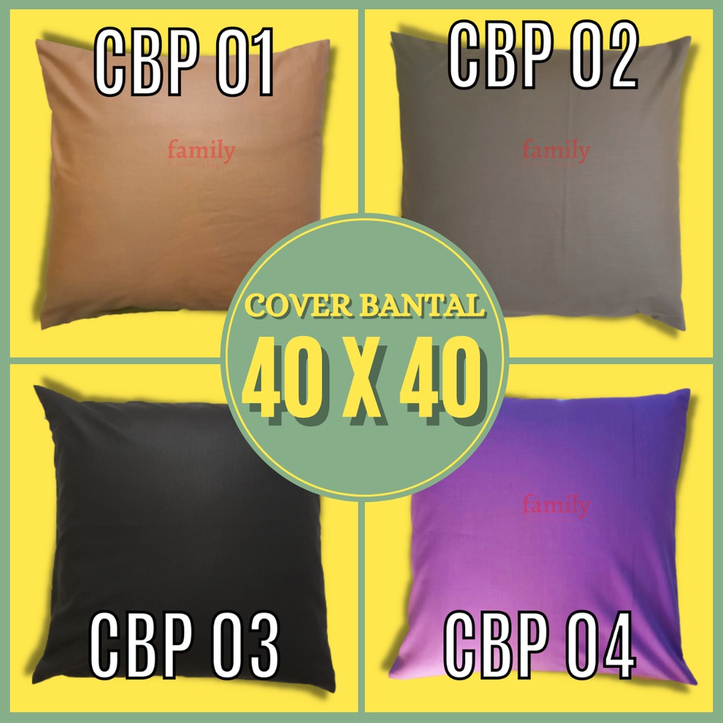 SARUNG BANTAL SOFA 40X40 - COVER BANTAL POLOS