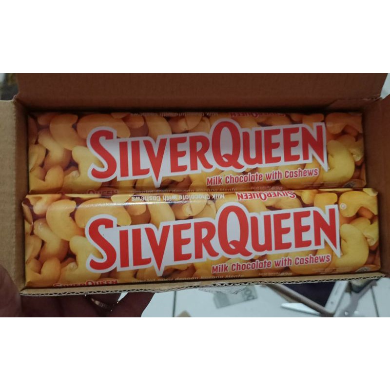 

Coklat Silverqueen cashew 58gr 1 box