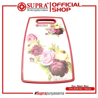 SUPRA Pisau 3 Pcs dan Talenan Besar - Rose | Shopee Indonesia