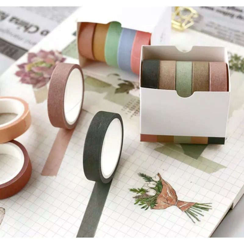 

Washi Tape 5 Meter Vintage Washitape Selotip Kertas 1 PC