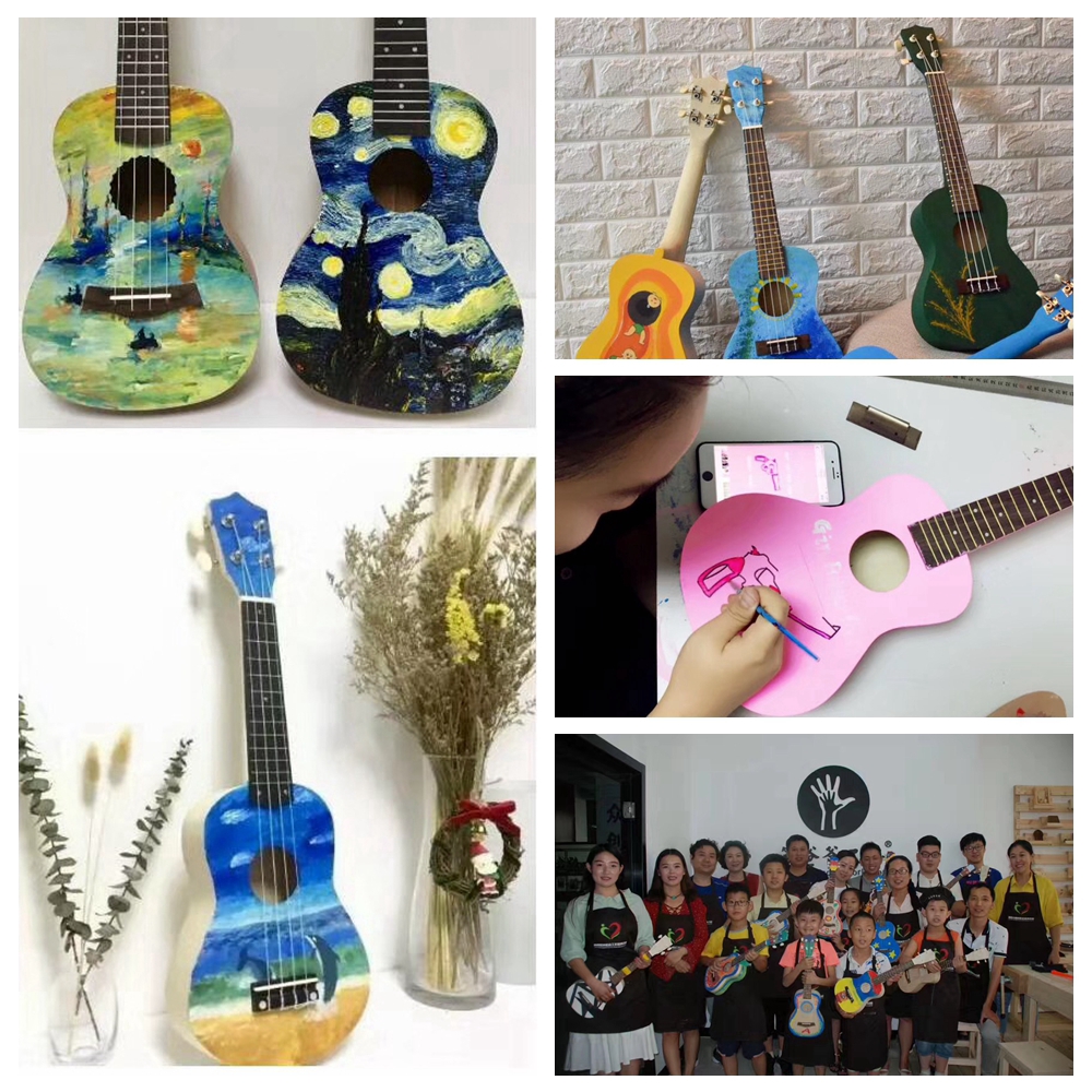 Gitar Ukulele Hawaii Basswood DIY Ukuran 21 Inci