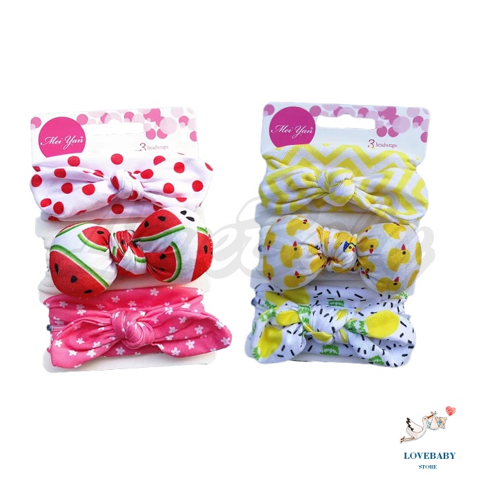 [1KG 22PCS] LBS Set Bandana Bayi Dengan Model Ikatan Pita Bantal Ball dan Bervariasi