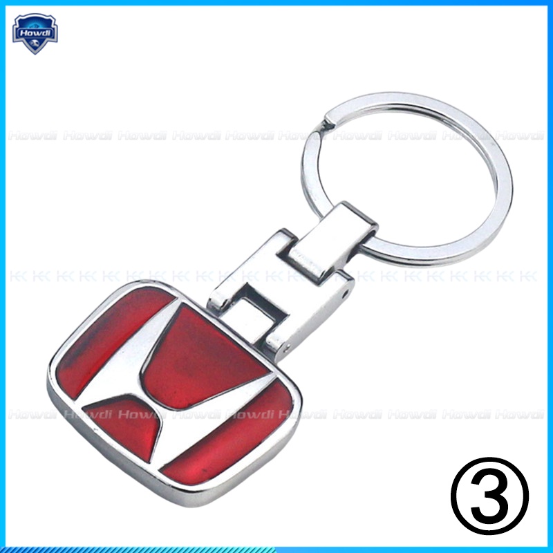 Set Gantungan Kunci Kreatif Bahan Alloy Dengan Logo Honda