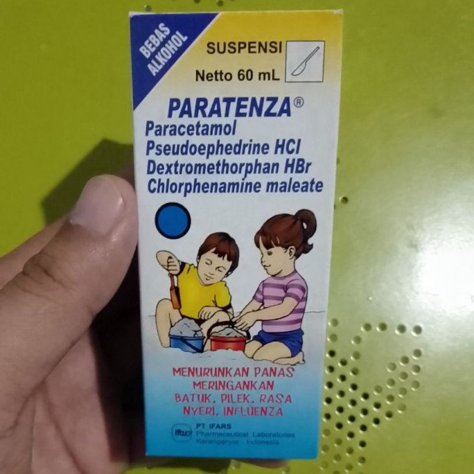 PARATENZA® Sirup 60 mL (Obat Panas, Batuk, Pilek, Nyeri, Influenza)