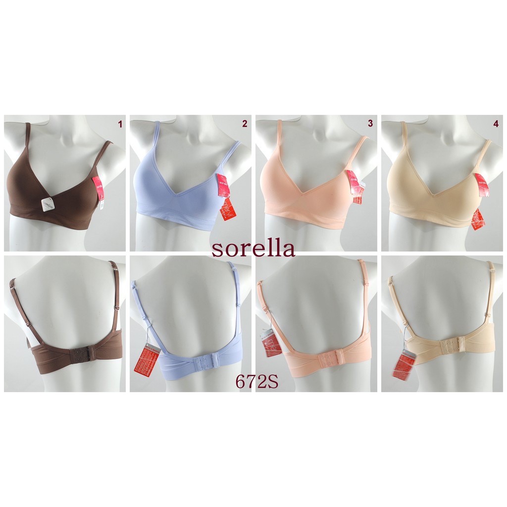 Bra BH Wanita SORELLA 28672 - Berkawat - Busa Tipis - Seamless - Kait 2