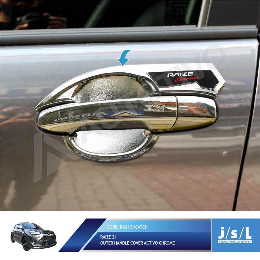 Paket Cover Handle dan Outer Handle Toyota Raize 2021 Chrome