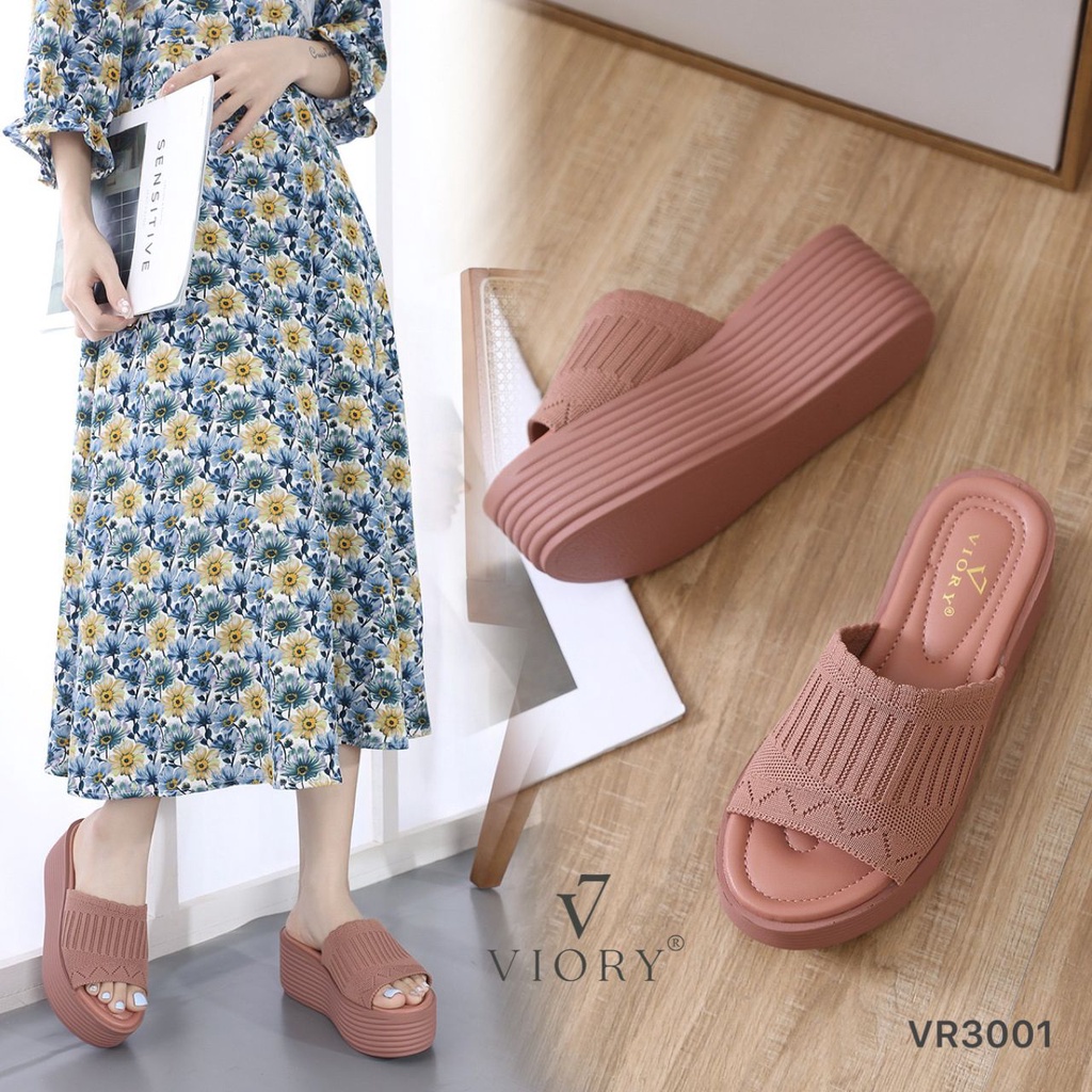 VIORY Sandal Wanita Wedges Shoes #VR3001 ORIGINAL