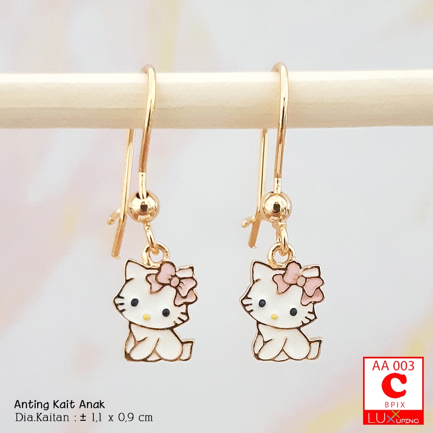 AA 003 Anting Anak Kucing Lucu Melody Sanrio Perhiasan Set Xuping Anak Merk Yaxiya Luxx Xuping