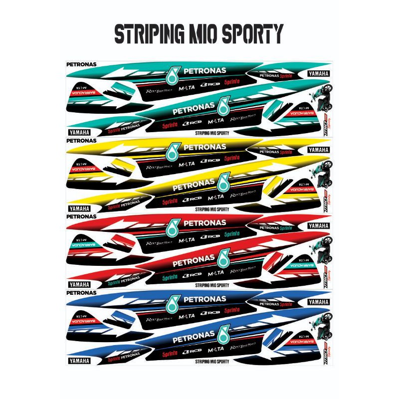 STRIPING LIST BODY YAMAHA MIO SPORTY PETRONAS