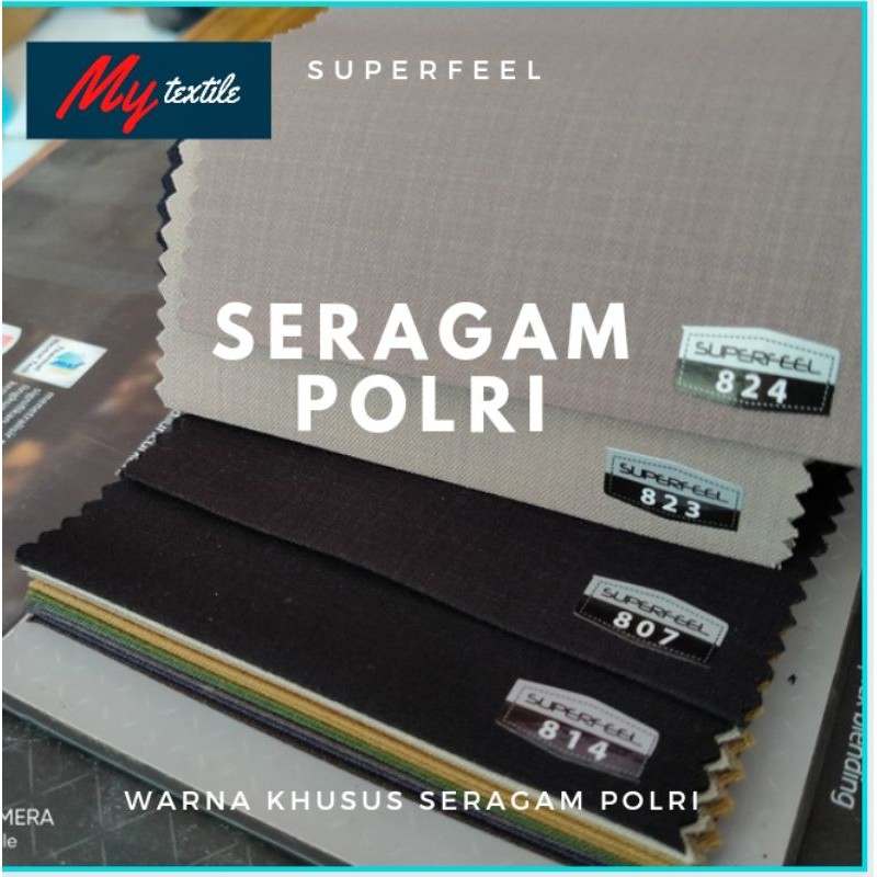 kain superfeel warna  seragam polri pdl pdh pdu wool sensation