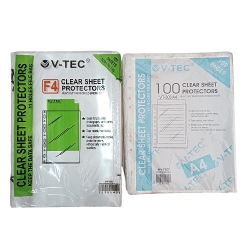 

PP Pocket/ Sheet Protector F4 A4 V-TEC