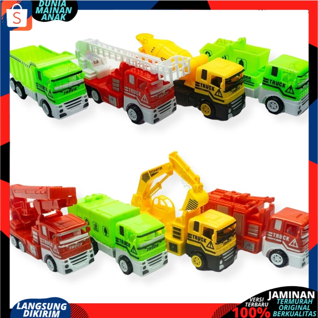 Mainan Anak Truck Plastik Mainan Mobil Mobilan Truck Truck Excavator Molen Bak Pasir Damkar MT 51