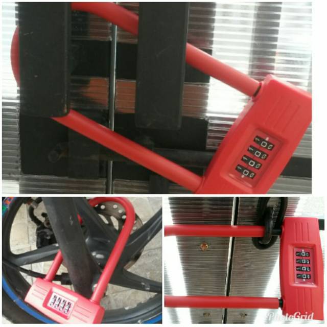 GEMBOK MOTOR ANTI MALING PELENGKAP ALARM. PAKAI PASWORD PIN. GEMBOK PAGAR PASWORD