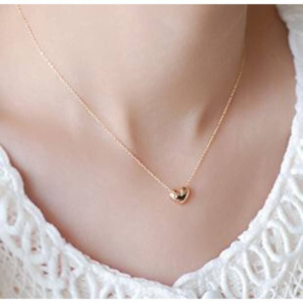 ♥TMALL88♥ Kalung Rantai Berbentuk Variasi Love / Silver &amp; Gold / Elegan