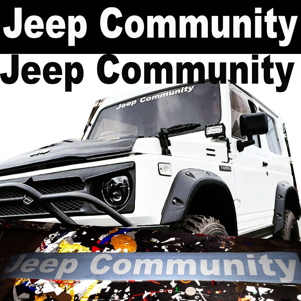 Cutting Sticker Mobil JEEP COMMUNITY Shopee Indonesia