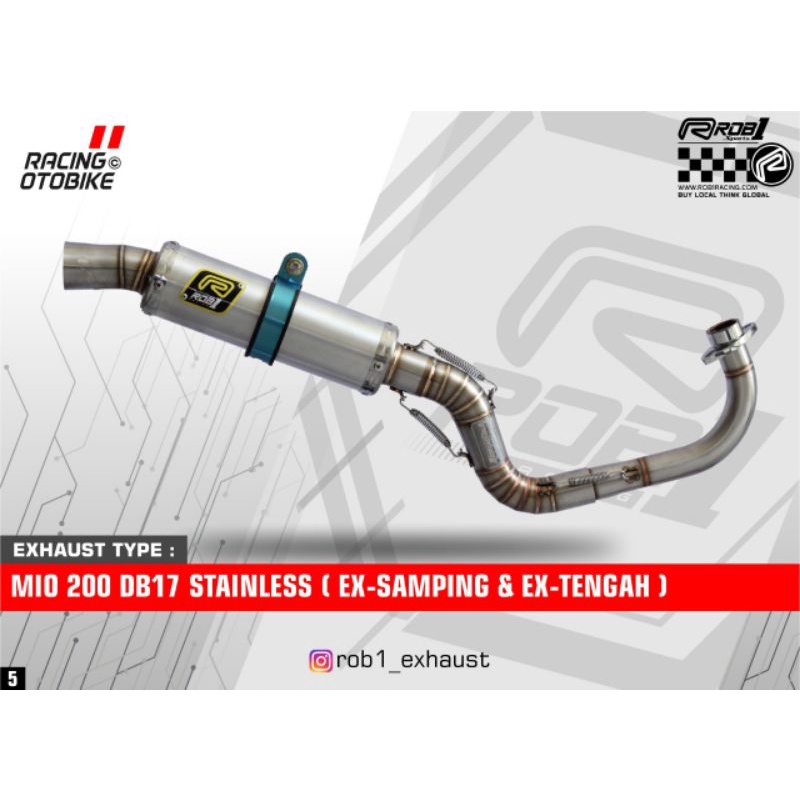 Knalpot ROB1 Racing Mio 200 DB 17 Original