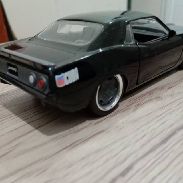 Plymouth BarraCuda 1973 Black Diecast 1:32 Jada Fast Furious - Loose