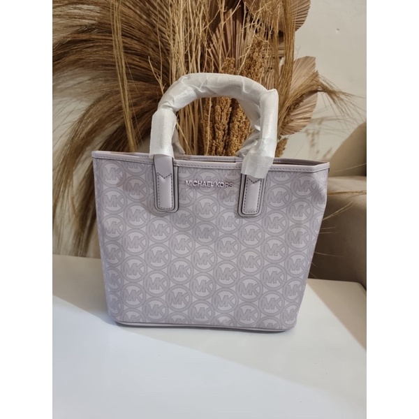 tas michael kors mk tote small lavender mist original authentic bag