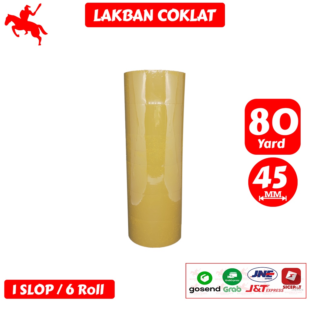 

4ds! Lakban OPP Tape / Lakban Coklat KSATRIA Tape 80 Yard (1 Slop)