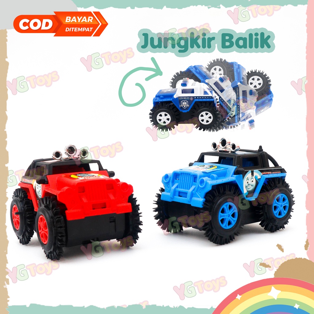 YGtoys Mainan Anak Cowok Mobil Mobilan Jungkir Balik Offroad Tumbling Tiping Car Karakter