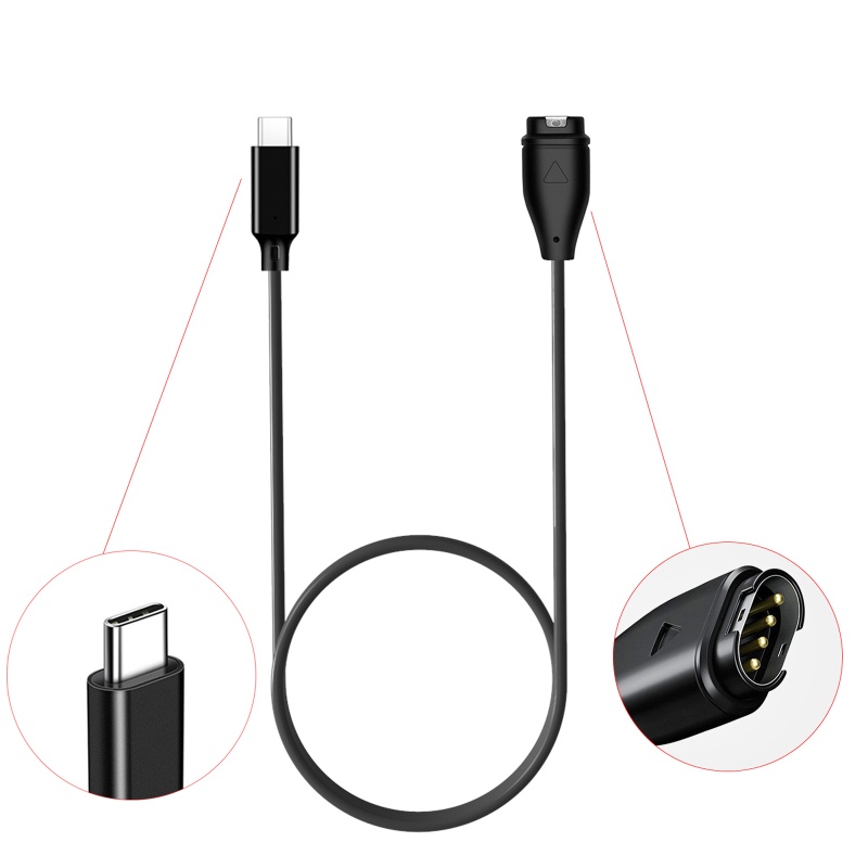 Btsg Kabel Data USB/Type-c Fast Charging Power Charger Wire Untuk GarminFenix 7S 6 5 5X