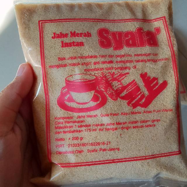 

Jahe Merah Instan Syafa' (200gram)