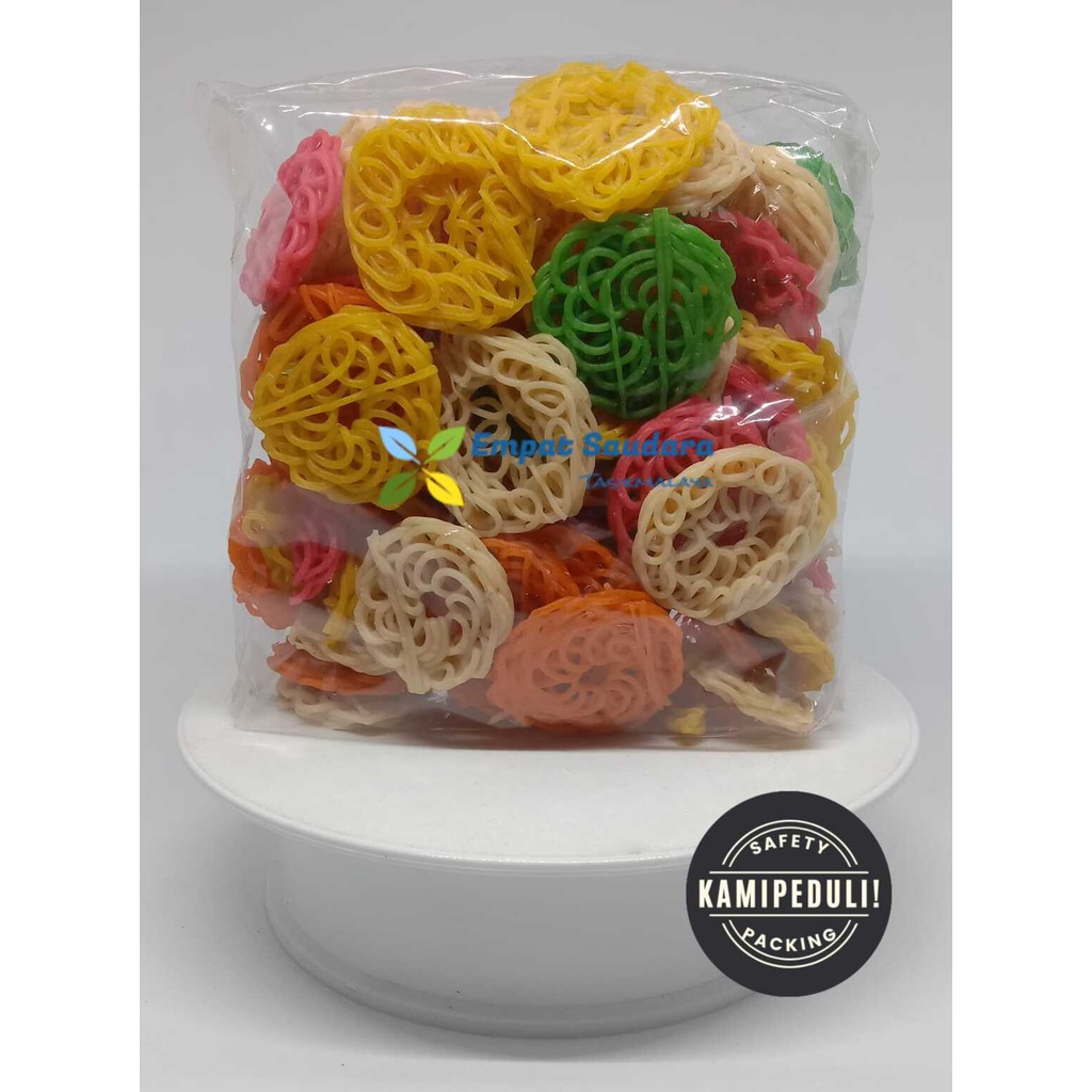 

KERUPUK MAWAR TANGGUNG ANEKA WARNA KEMASAN 500 GR