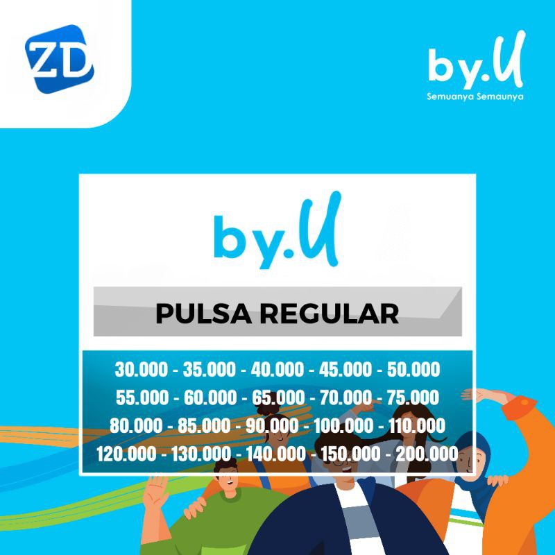 Pulsa by.U, byU, by U & HUP Beta, Nominal Besar 30K-200K
