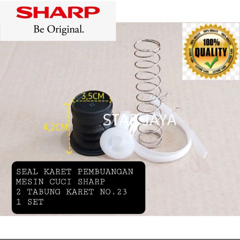 1 Set Seal Karet Pembuangan Mesin Cuci Sharp 2 Tabung