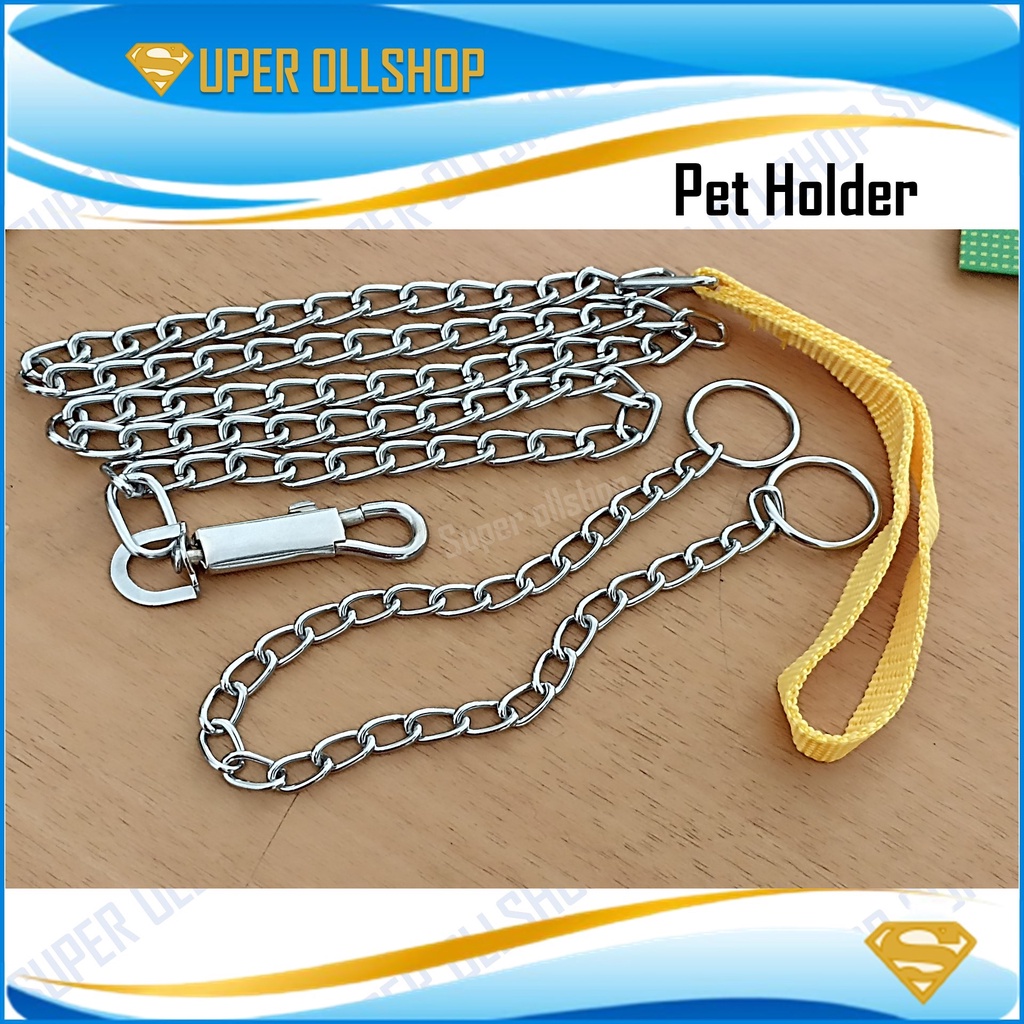 Tali Rantai Anjing Kucing Hewan Rante 2 mm 2.5mm 3mm Tali Tuntun Hewan Anjing Kucing Dog Chain Kecil