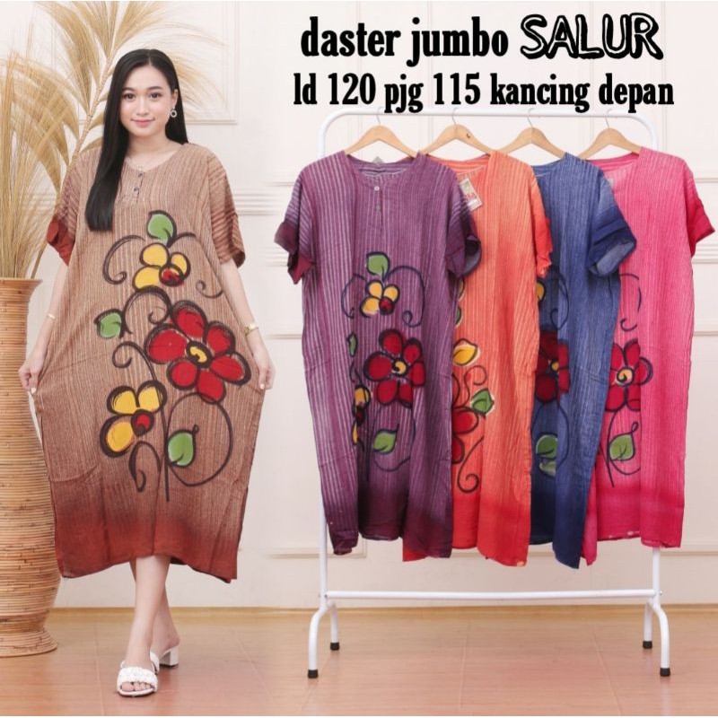 DASTER JUMBO SELASIH DADA KANCING BUSUI BUMIL SANTUNG HALUS ADEM BAJU TIDUR IBU SANTAI LENGAN PENDEK-DSJ ABSTRAK