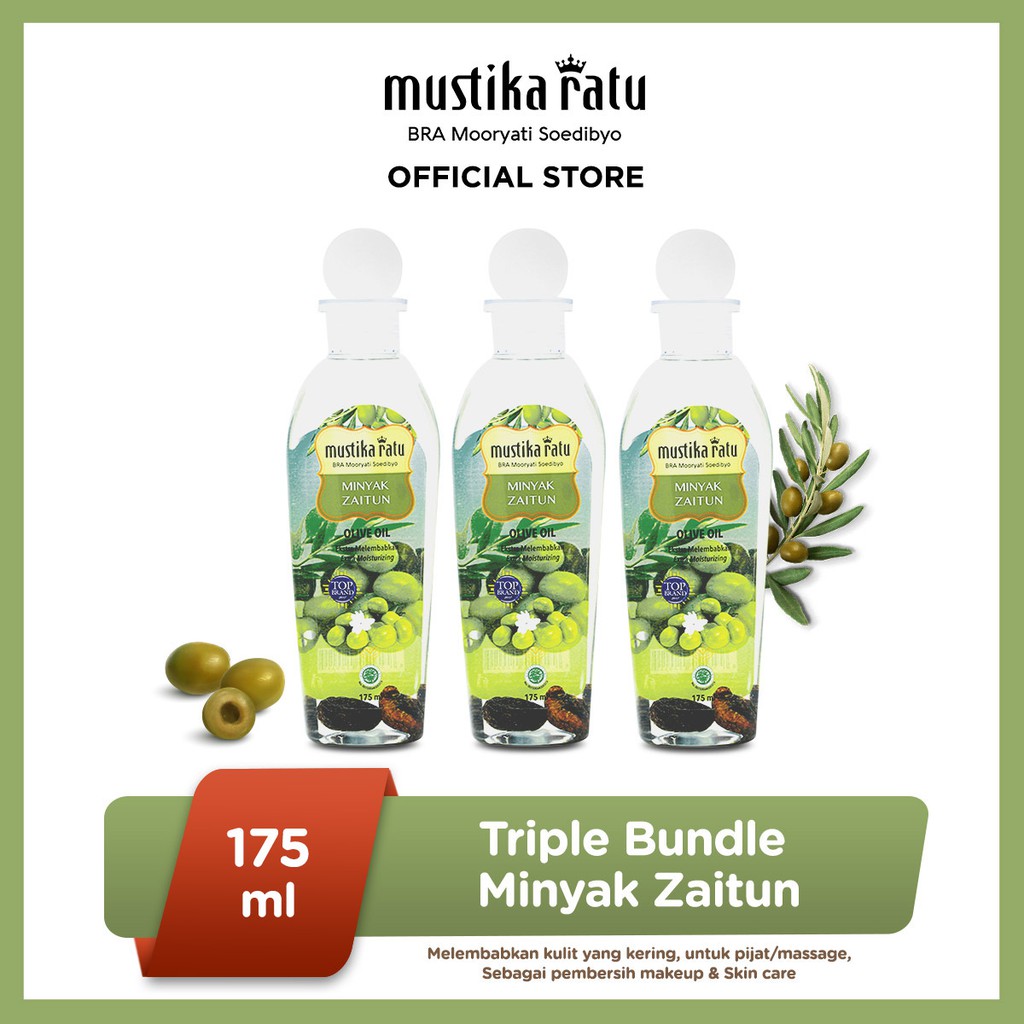 Jual Mustika Ratu Triple Bundle Minyak Zaitun Perawatan Kulit 175ml ...