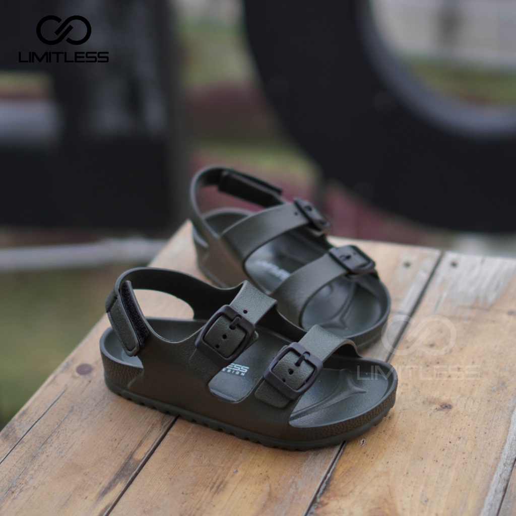 Sandal Anak Perempuan Strap Dua Sendal Gunung Anak Unisex Comfortable Sepatu Sandal Anak Tali Belakang Full Eva