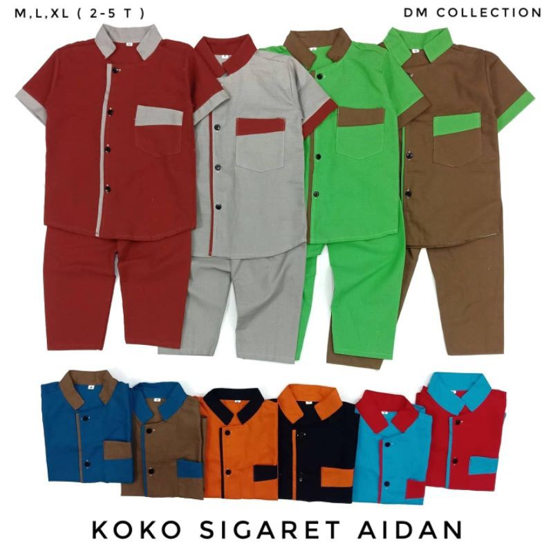 Set Koko AIDAN KIDS 2-5 Tahun Setelan Koko Anak Sigaret OSK