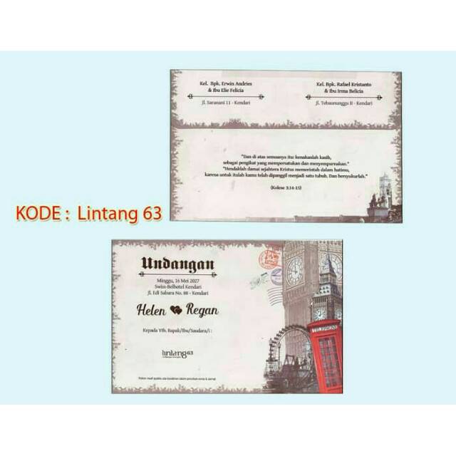 Blangko undangan Lintang 63