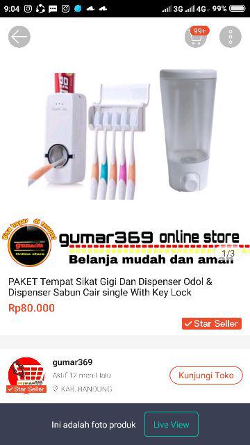 ⚡best Seller⚡ Paket Tempat Sikat Gigi Dan Dispenser Odol & Dispenser Sabun Cair Single