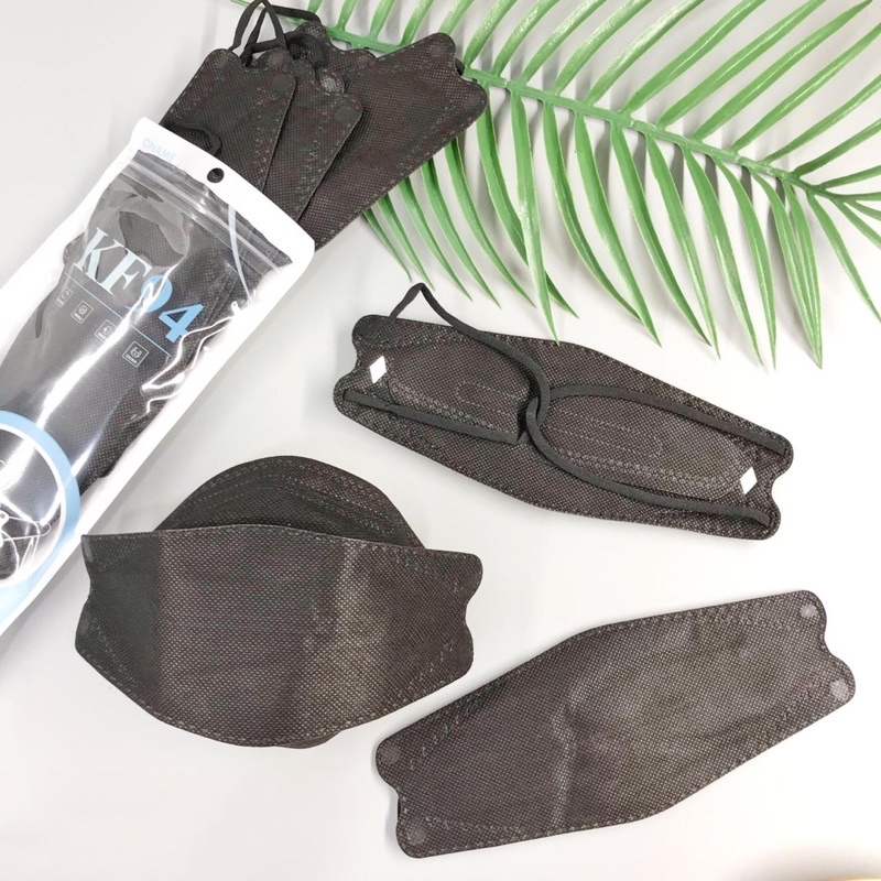 MASKER DISPOSAL KF94 HIJAB / NON HIJAB 10PCS | MASKER HIJAB MASKER EARLOOP HITAM DAN PUTIH