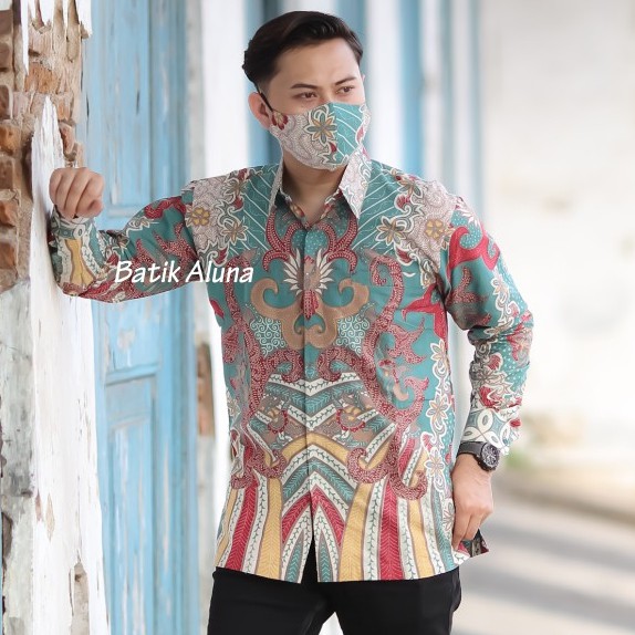 Baju Batik Pria Lengan Panjang Modernpremium Elegan Elegan Bahan Katun Kemeja Batik Pria Lapis Furing Motif Terbaru Terlaris Batik Couple Modern FASHION BATIK ALUNA PCW 071