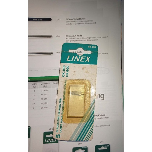 

linex 4811 spare knife for ck 100 & ck600 kondisi new old stock