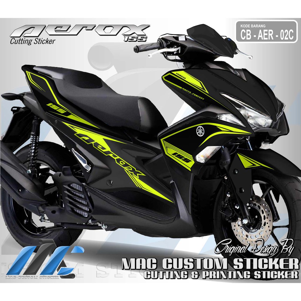 CUTTING STICKER AEROX STIKER WARNA KUNING STABILO CB AER 02 Shopee Indonesia