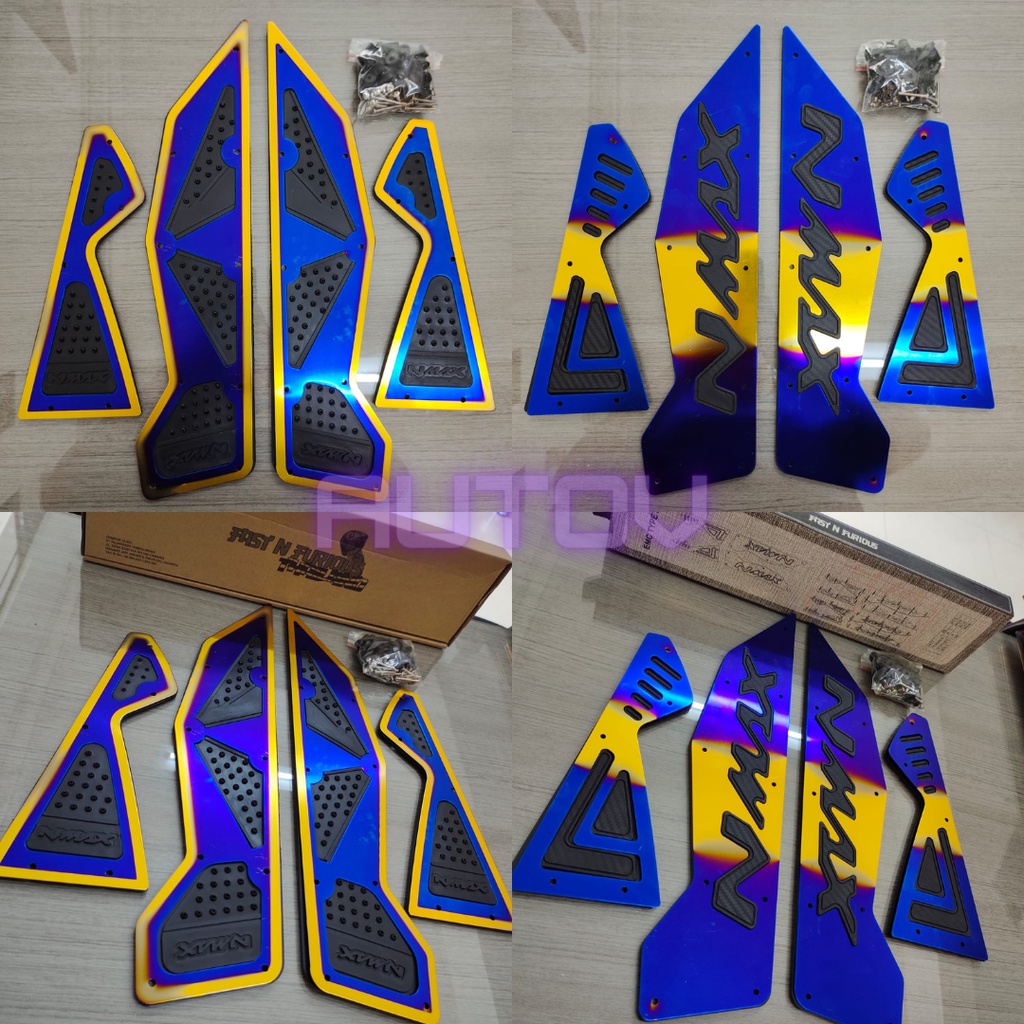 Pijakan kaki nmax 2018 plat bordes nmax 2019 karpet motor nmax twotone