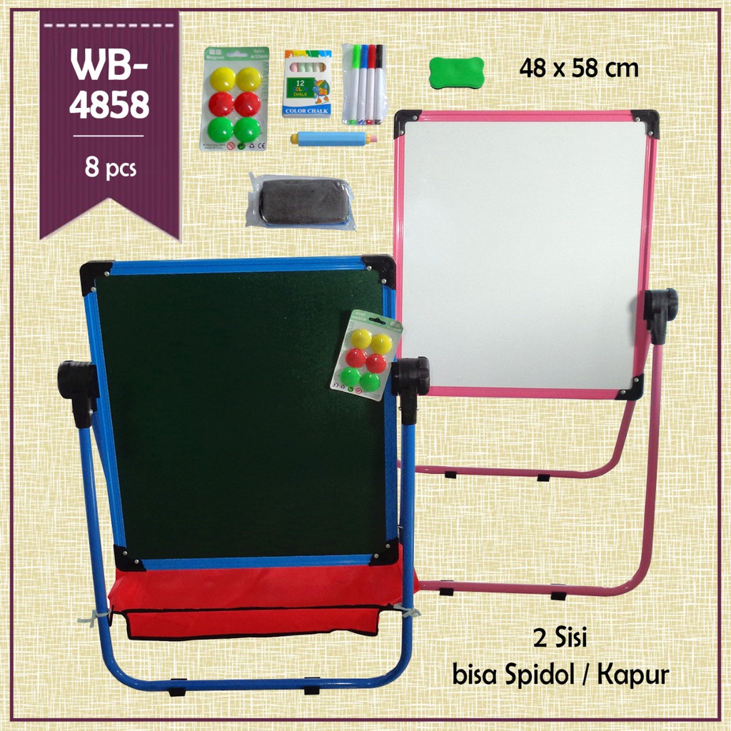 

PAPAN TULIS ANAK 2 SISI KAKI TIPE WB-4858