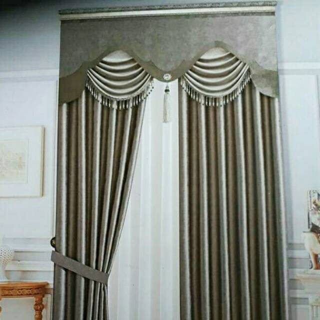 Gorden polos mewah silver hordeng gordyn korden import