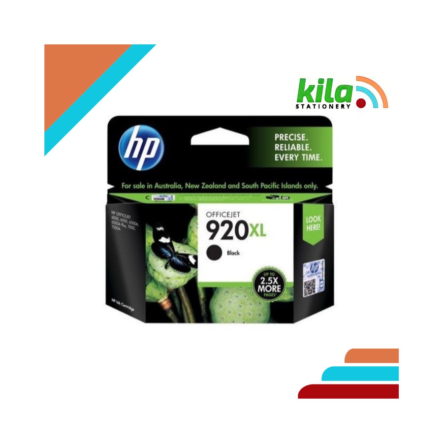 Tinta HP 920 XL Black = HP Officejet 6000, 6500, 6500A, 7000, 7500A