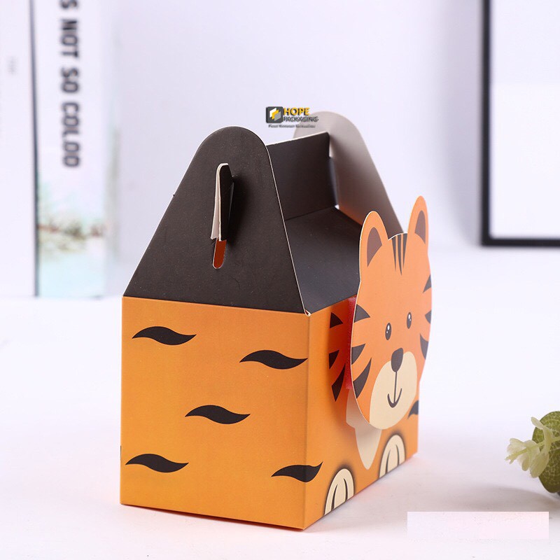 [ 20 PCS ] Paper Box Ultah Bentuk Animal 3D Dus Souvenir Hadiah Gift Box Snack Kue Permen Biscuit karakter animal terlaris