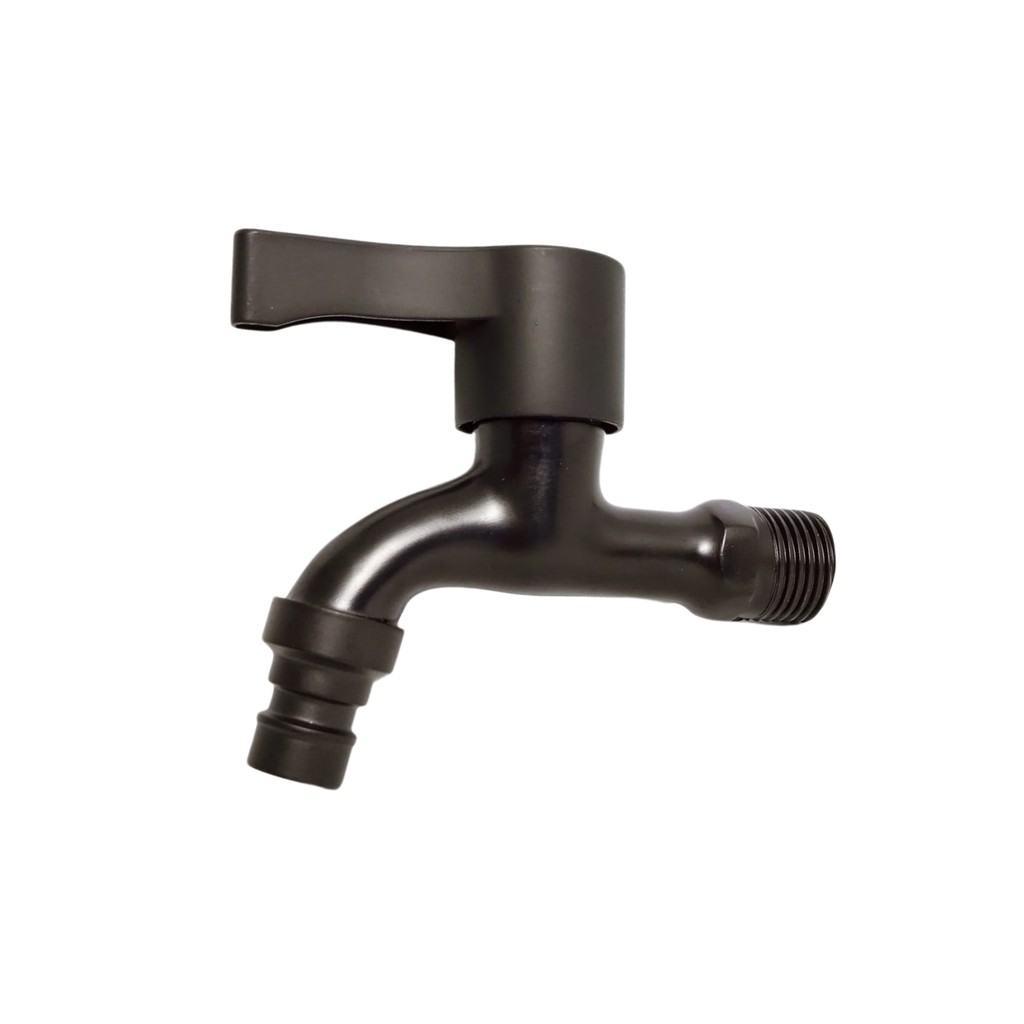 Kran Tembok HITAM 1/2inch - Keran Air taman bak kamar Mandi Black faucet murah kran wudhu multifunction wall mounted faucet