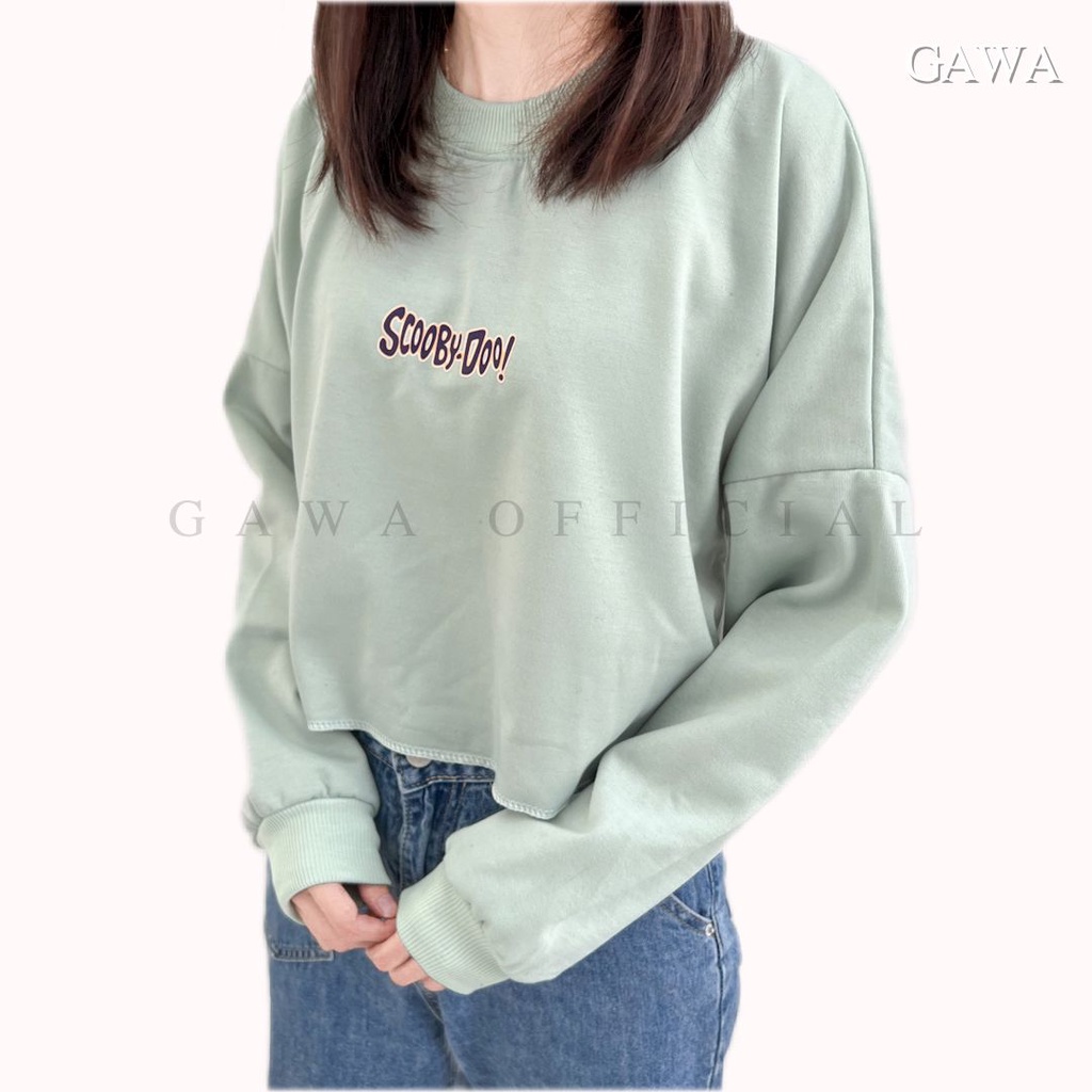 SWEATER CROP SCOOBY DOO WANITA GAWAOFFICIAL