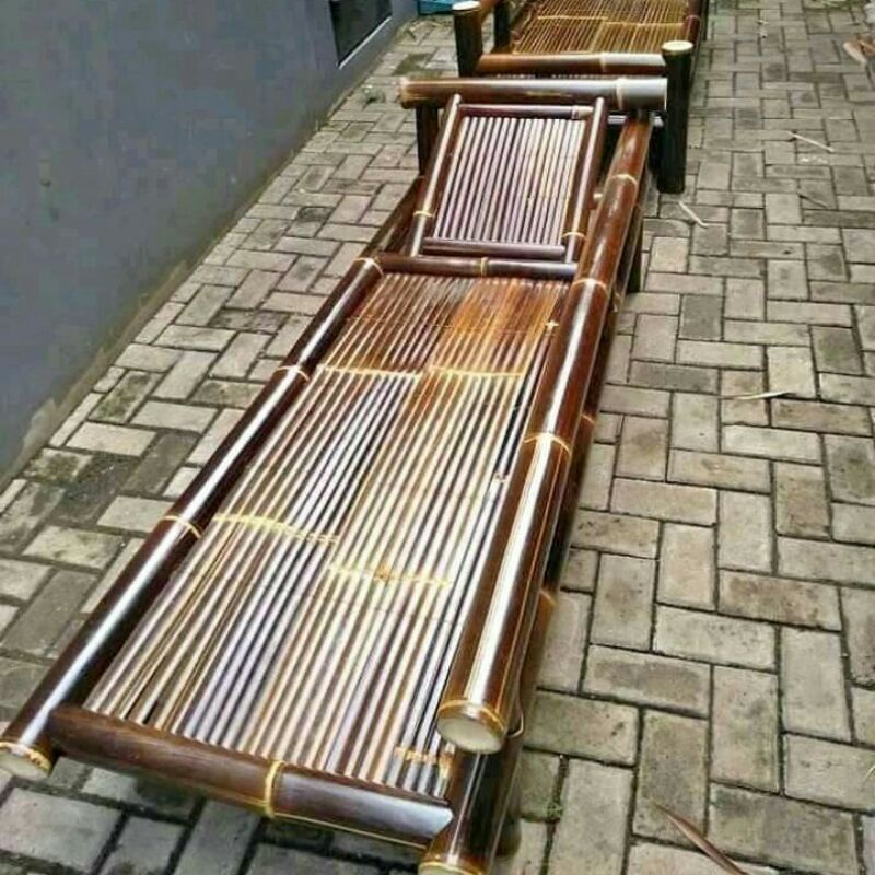 Bale Kursi Bambu - Bambu Hitam