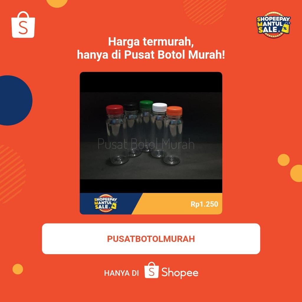 Botol kale 250 ml - botol plastik 250 ml - botol murah