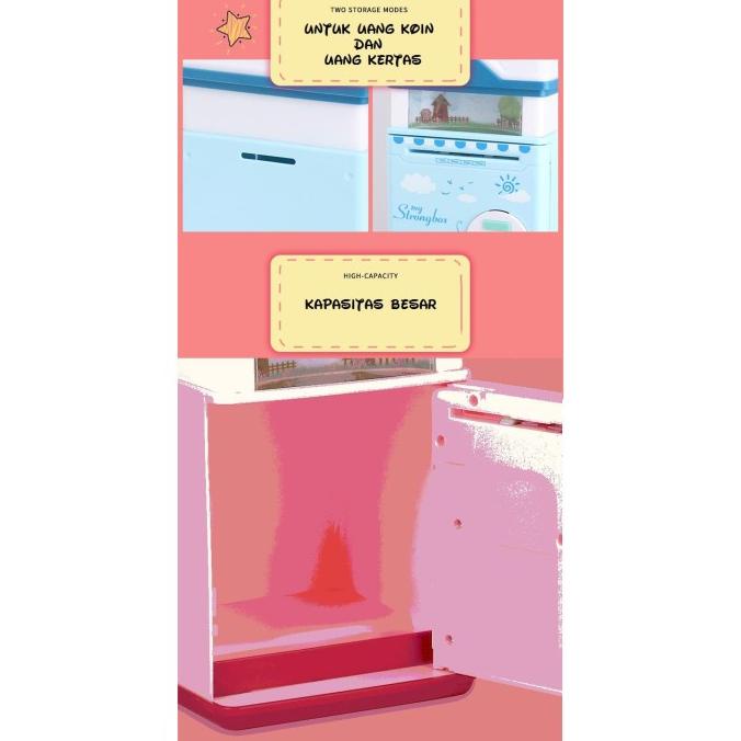 Celengan Atm Rumah Lampu Projector Brankas Safe Deposit Box Bank